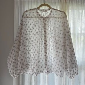 Doen Jane poet blouse floral size Large
